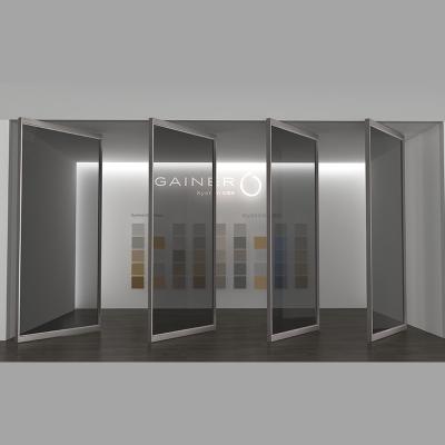 China Aluminium Glass Pivot Front Door Framed Pivot Shower Door Multi Panel for sale