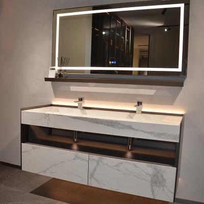 China Wall Mounted Cabinet Bathroom Vanity LED Light Mirror Cabinet for sale