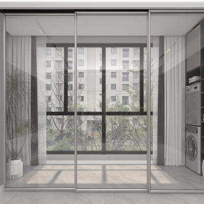 China Slim Triple Anodizing Aluminium Internal Sliding Doors Glass Slider for sale