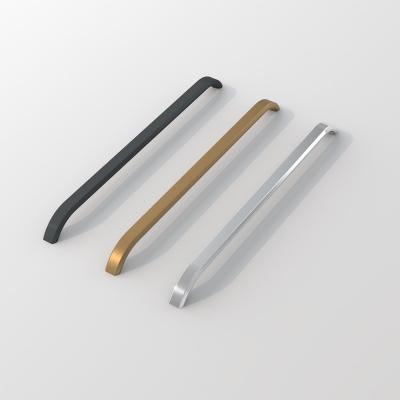China Aluminium Alloy Modern Wardrobe Handles Black Matt Colors for sale