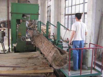 Chine La bande verticale de travail du bois a vu avec le chariot, chariot de rondin de scierie à vendre à vendre