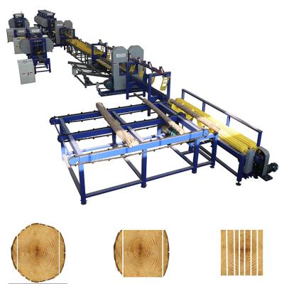 China Automatic Electric Twin Bandsaw Mill Production Line For Wood Cutting for sale