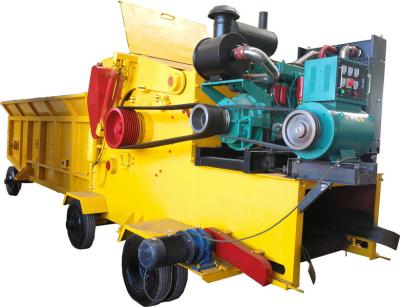 China Industrial Diesel Wood Crusher Wood Chipper Shredder With Mobile Wheels for sale