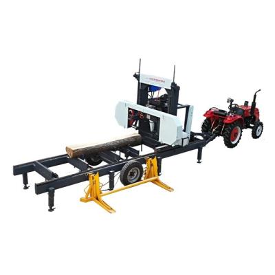 China Forestry equipment horizontal wood portable band saw Hydraulic sawmill for sale
