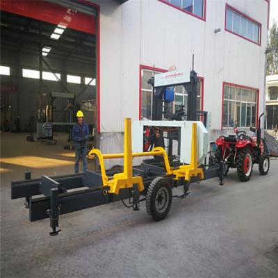 China Portable Horizontal Band Saw Mobile Sawmills For Sale with hydraulic log loader for sale