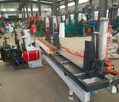 China Diesel Powered Sawmill for Rubber Wood/Twin Blades Circular Saw Mill with Table Saw or Log Carriage for sale