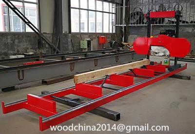 China Petrol powered small SH24 portable horizontal band sawmill for wood sawing for sale