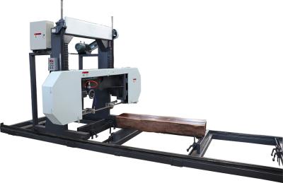 China Sierra horizontal portátil de la banda de la maquinaria de carpintería de la serrería de la banda, serrería portátil diesel en venta