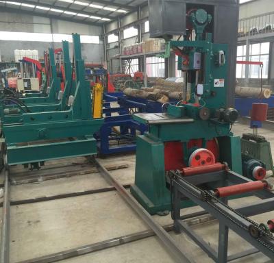 China Automatic wood band saw machine, vertical band sawmill with carriage, wood mill for sale