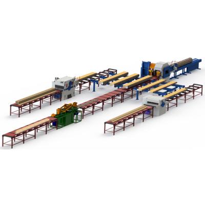 China Automatic Multiple Blades Ripsaw Rip Saw Wood Sawing Line to process logs into timber for sale
