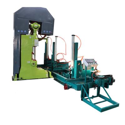 China 48'' Log Cutting Band Sawmill Vertical band Saw Machine with Auto Feed Log Carriage for sale