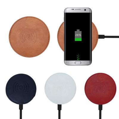 China Universal 10W High-qaulity & Fast Charging PU Leather Wireless Charger for sale