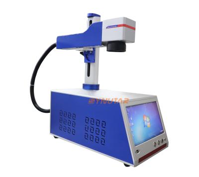China Kleine bureaubladvezellasermarkeringsmachine 100W draagbare lasergraver Te koop