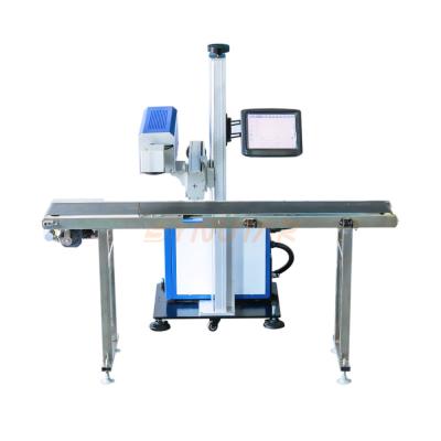 China Powerful 100W Automatic Laser Marking Machine Fiber / CO2 / UV Flying Laser for sale