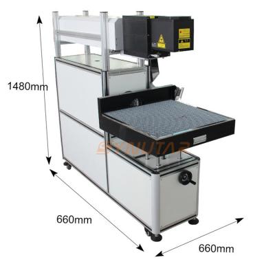 China AC220V/50Hz/10A CO2 Laser Marking Machine for Temperature 0-45C Working Environment Te koop