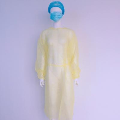 China Vestidos disponibles del aislamiento del aislamiento médico impermeable bacteriano anti de S-XXXL 35g-70g 1pc/Bag en venta
