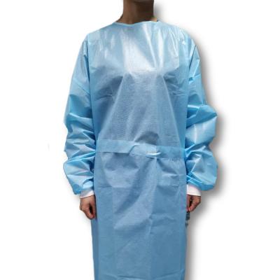China Eco 30g-65g impermeável amigável SMS, PP, vestidos descartáveis médicos do isolamento do hospital de PP+PE à venda