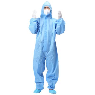 China Monos azules bata médica disponible 45gsm de los PP + del PE en venta
