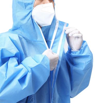 China Anti Virus PP PE Or SMS CE,SGS Certificated Protective Hospital Disposable Isolation Gowns for sale