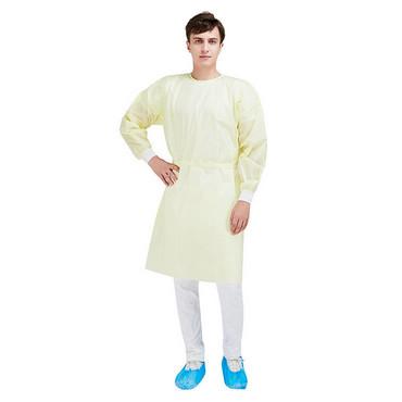 China Single Use Medical 18-60gsm Protective Isolation Gown for sale