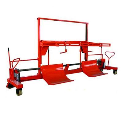 China 100mm Twin Warp Beam Trolley Electric Knitting Top Beam Harness Frame Transporting Truck for sale