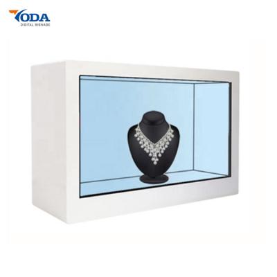 China Transparent Advertising Interactive LCD Modern Video Display ShowCases for sale