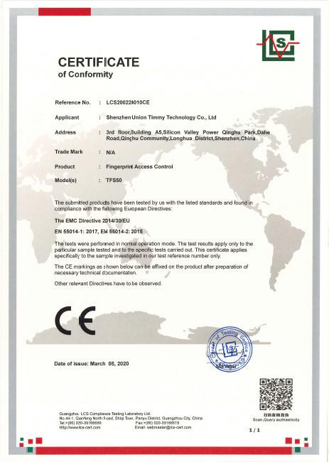 CE - Shenzhen Union Timmy Technology Co., Ltd.