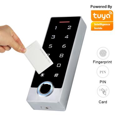 China RFID Card Biometric Fingerprint Door Access Control System Touch Keypad Mobile APP Access for sale