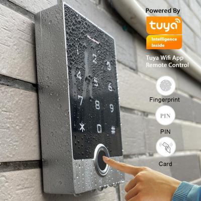 China Metal TUYA Door Access Control Terminal Fingerprint RFID Tuya Smart Lock for sale