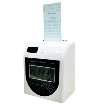 China Employee Attendance Digital Time Recorder Desktop Automatic Time Punch Card Machine for sale