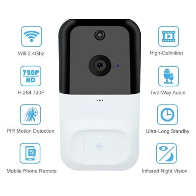 China Real Time 166 Degree 250g Smart Wireless Doorbell Camera for sale