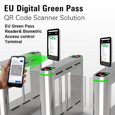 China EU QR Code Reader Face Recognition Access Control With C19 App Certificates for sale