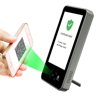 China Standalone APP Health Green Pass Scanner QR Code Green Pass Reader for sale