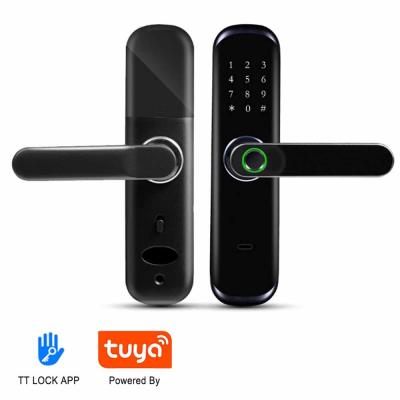 China Smart Home Keyless Tuya APP Wifi da fechadura da porta do teclado numérico biométrico da impressão digital à venda