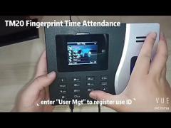 Cloud Software 2.4 Inch Wifi Fingerprint Attendance Machine