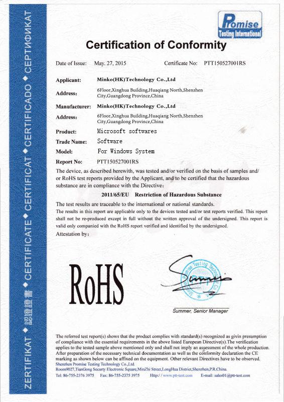 ROHS - Minko Software Service Co. LTD