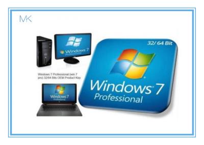 China Windows 7-professionelle volle Kleinversion 32 u. Bit 64 mit echtem Schlüssel zu verkaufen