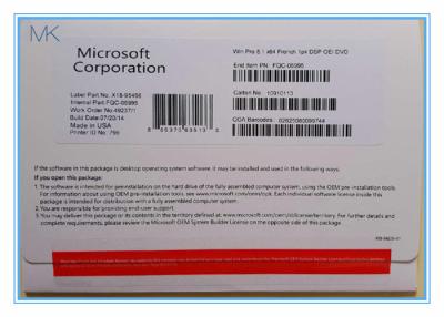 China Microsoft Windows 10 Pro 64 Bit 32 Bits Key/Clave -Licencia 100% Original French for sale