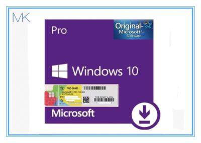 中国 Windows 10の英語版のためのプロ64ビット小売りの元の免許証のキー コード 販売のため