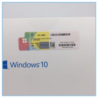 China Chave do produto do bocado DVD do profissional 64 de Windows 10 com código da segurança de Microsoft à venda
