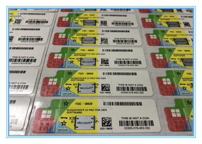 Китай Ключ продукта Виндовс 10 стикера лицензии КОА Про для подгонянного программного обеспечения ОЭМ продается