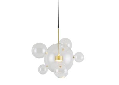 China Wholesale Price Modern Lamp Milk Glass Golden Chandelier Pendant Light For Home Restaurant for sale