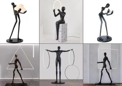 China Modern Human Body Sculpture Model Room Sales Office Art Decoration Lamp Hotel Hall Decoration Floor Lamp for sale