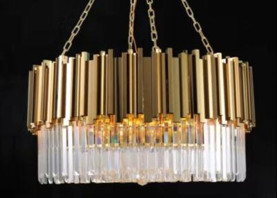 China Large Crystal LED Chandelier Luxury K9 Crystal Hanging Light Living Room Pendant Lamp for sale