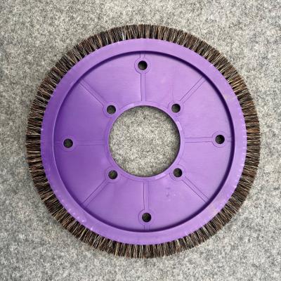 China Tungyang Stenter Parts Machine Brush Wheel Cuerpo de plástico Cabello de cerdo Material de corte de pelo Diámetro interno 140 mm en venta