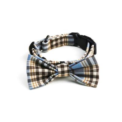 China 86CM 3 Inch Soft Handmade Cotton dog collar necklace Cats Puppy Bow Tie Collar for sale