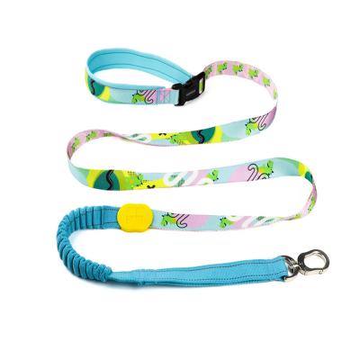 China Handsfree Anti Pull Dog Leash For Running Heavy Chain Dog Leash 6ft With Foam Handle for sale