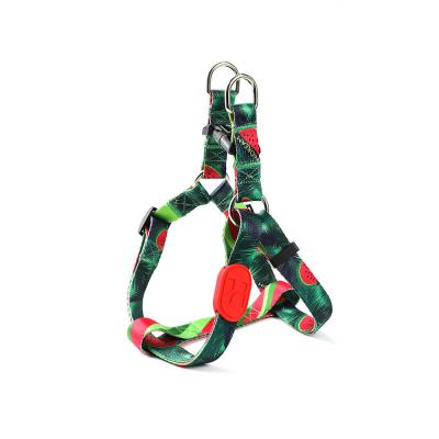 China Polyester Watermelon Dog Harness For Freedom Walker Front Walking for sale