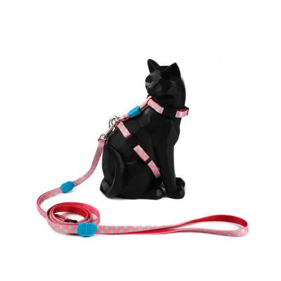 China Pink Cat Harness And Leash Cat Halter And Leash Adjustable for sale