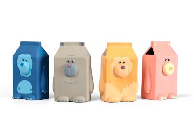 中国 積極的なChewersモンスター4のミルク箱12.5cmx8.5cmのための強い耐久犬のおもちゃ 販売のため